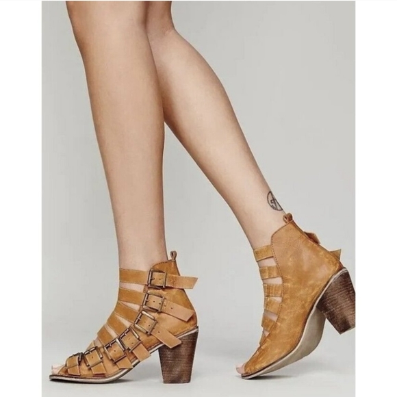 FREE PEOPLE Women Canton Heel Brown - Size 38 EU or US 7.5 - Picture 2 of 16